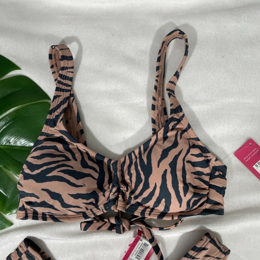 NWT Xhilaration Lace-Up Bralette Top ( Small ) Cheeky Bikini Bottom ( XS ) - Picture 3 of 12